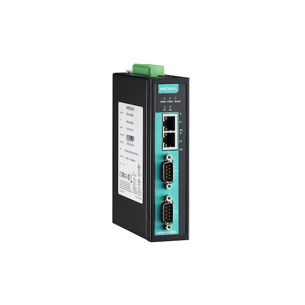 2Port Rs-232/422/485 Serial Dvc Srvr, 10/100Mbaset(X), 1Kv, Nport Ia5250A